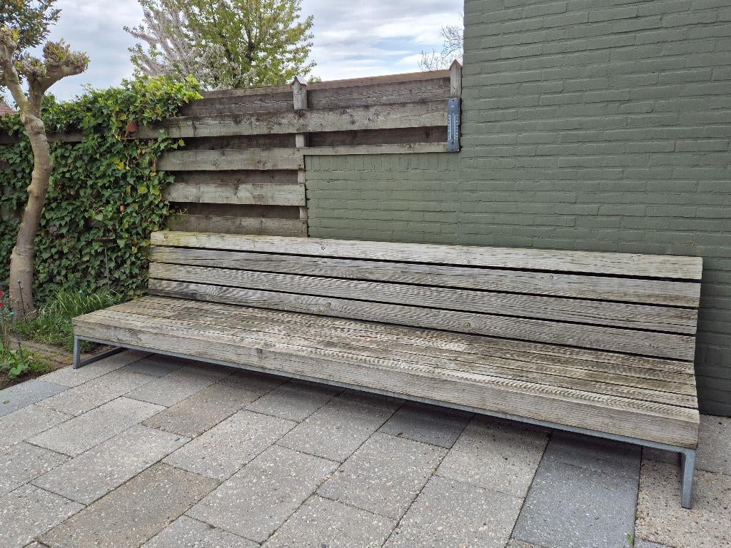 Houten douglasbalken loungebank Tuinbank, Ophalen, Gebruikt, Overige materialen