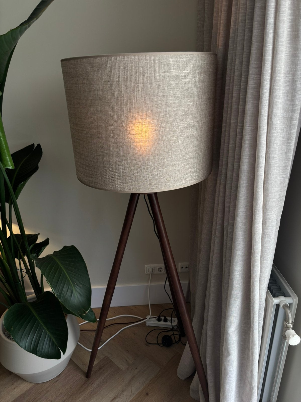 Lamp loods 5 nieuw, Huis en Inrichting, Lampen | Vloerlampen, Ophalen, Zo goed als nieuw, Hout, Minder dan 100 cm