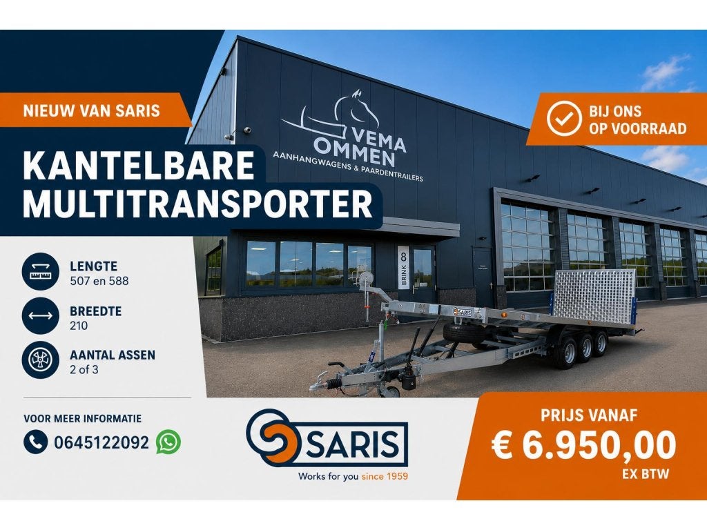Nieuw Saris kanteltrailer vanaf € 6.950,00 ex btw V, Nieuw