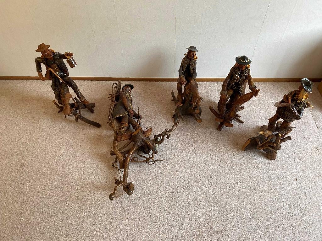 Beelden en Houtsnijwerken, Antiek en Kunst, Kunst | Beelden en Houtsnijwerken, Ophalen, 50 - 100 cm, Handgemaakt, Hout