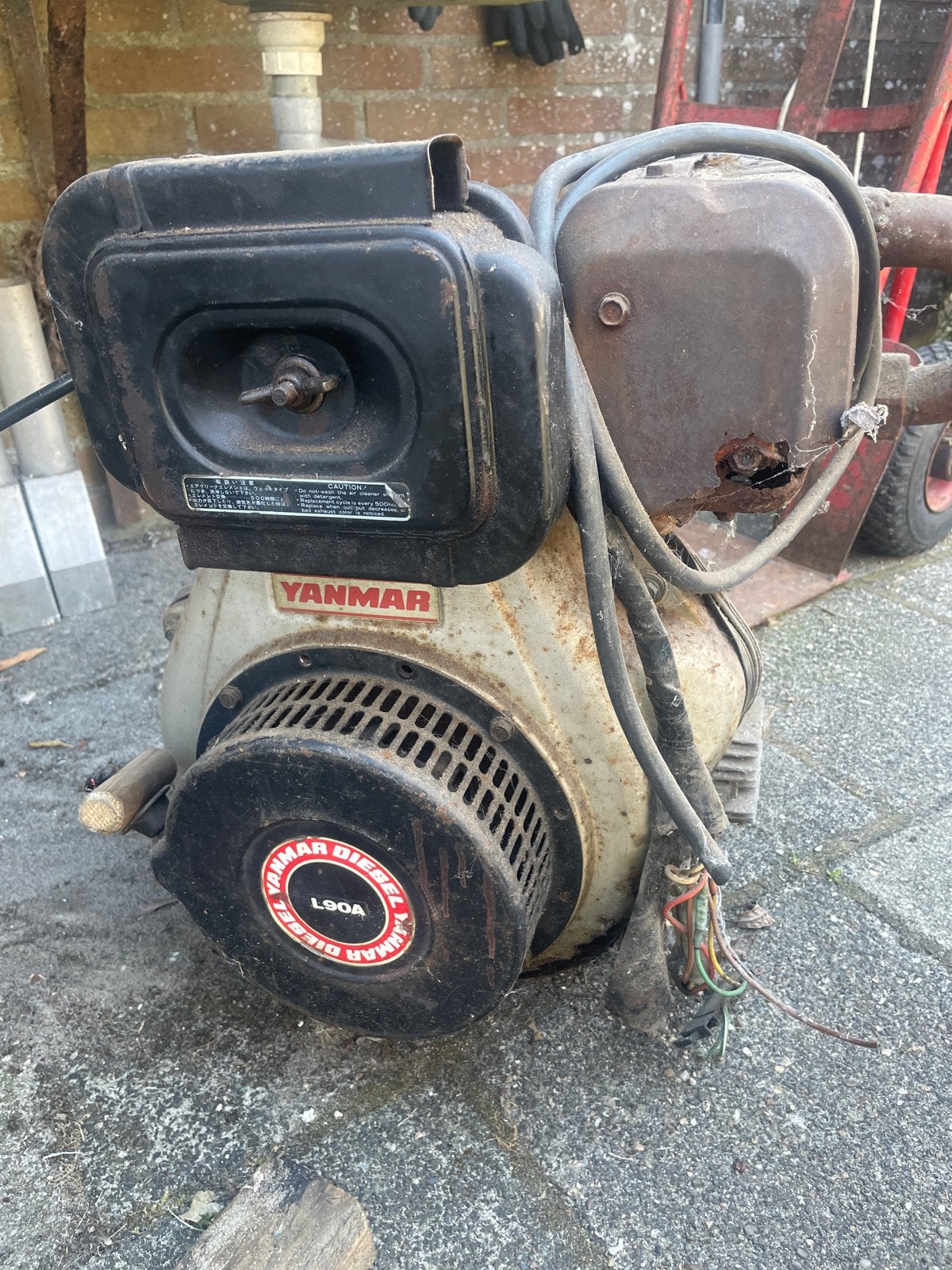 Yanmar L90AE Dieselmotor - Gebruikt maar functioneel, Ophalen, Gebruikt, Dieselmotor, 1800 rpm of meer