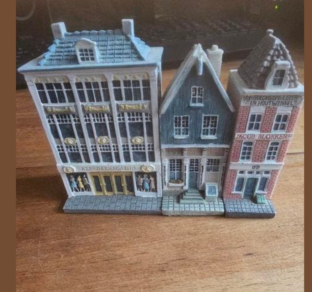 Miniatuur grachtenpanden - Decoratieve huisjes, Ophalen of Verzenden, Gebruikt