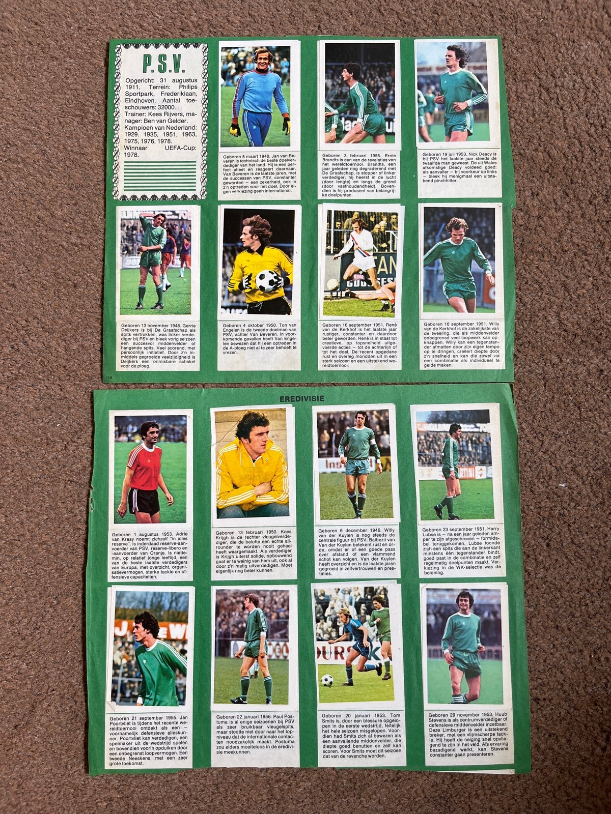 PSV Eredivisie Voetbalplaatjes Collectie, Ophalen of Verzenden, Gebruikt, PSV, Poster, Plaatje of Sticker