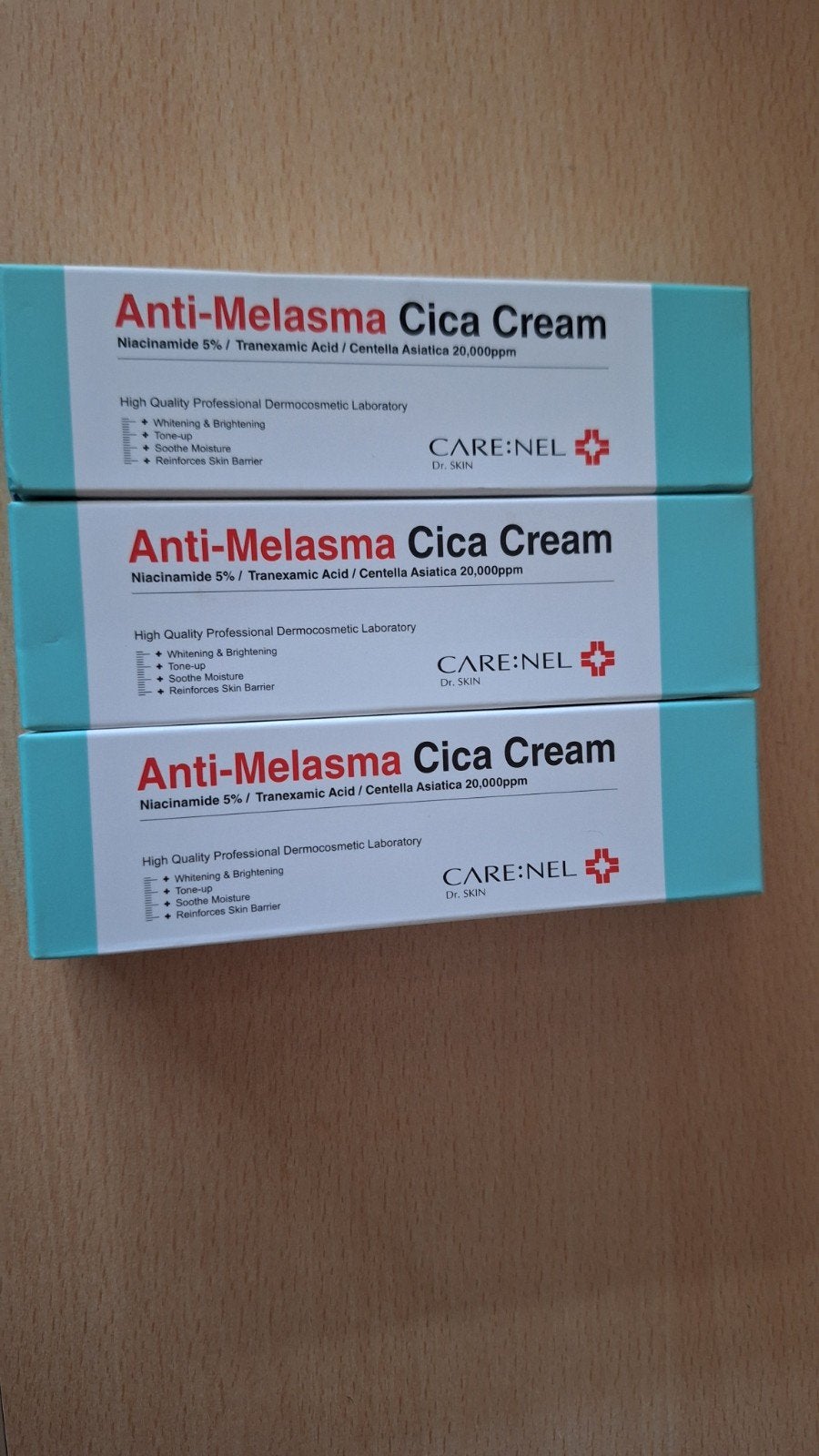 Anti Melasma Cica Cream 3 tubes NIEUW, Ophalen of Verzenden, Nieuw, Gehele gezicht