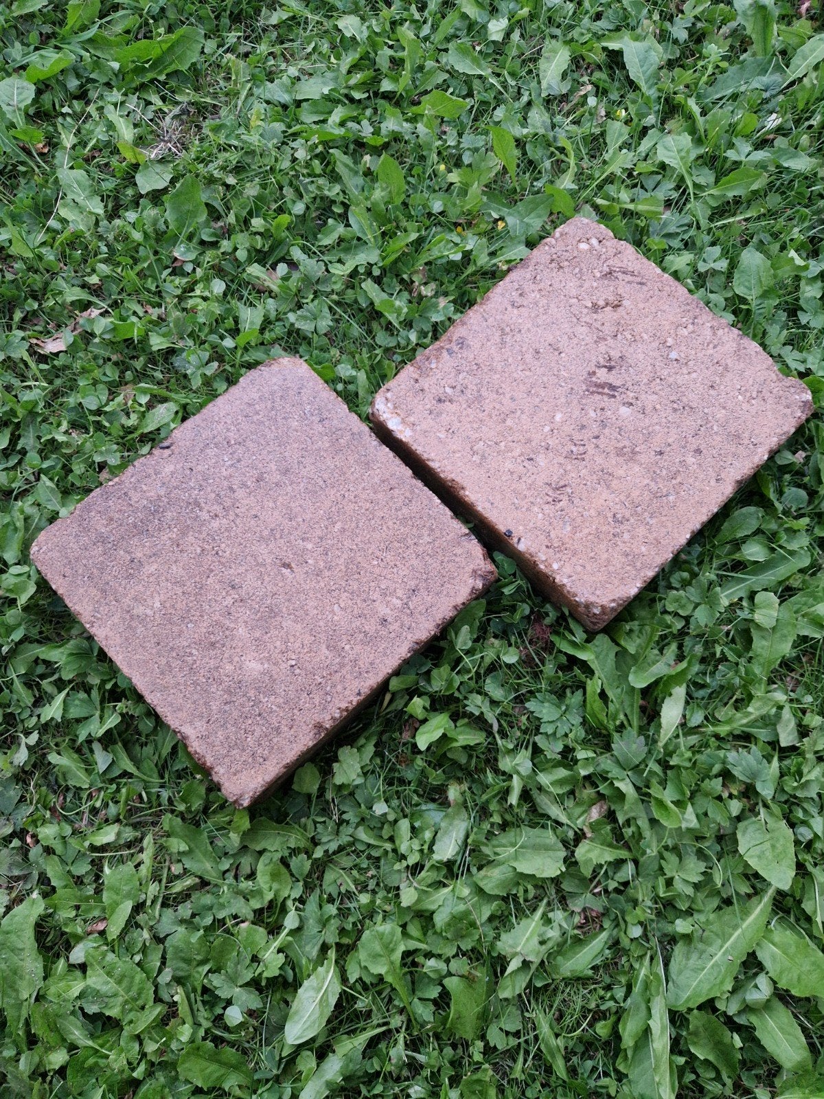 Ca 35m2 bruine betontegels 20x20- Ideaal voor terras of pad, Ophalen, Gebruikt, Beton, Terrastegels