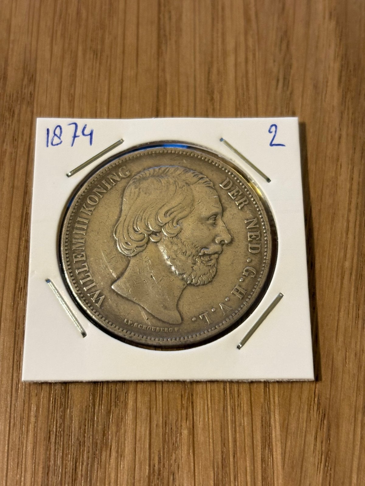 Willem 3 rijksdaalders 1874 2, Koning Willem III, Zilver, Ophalen of Verzenden, Losse munt