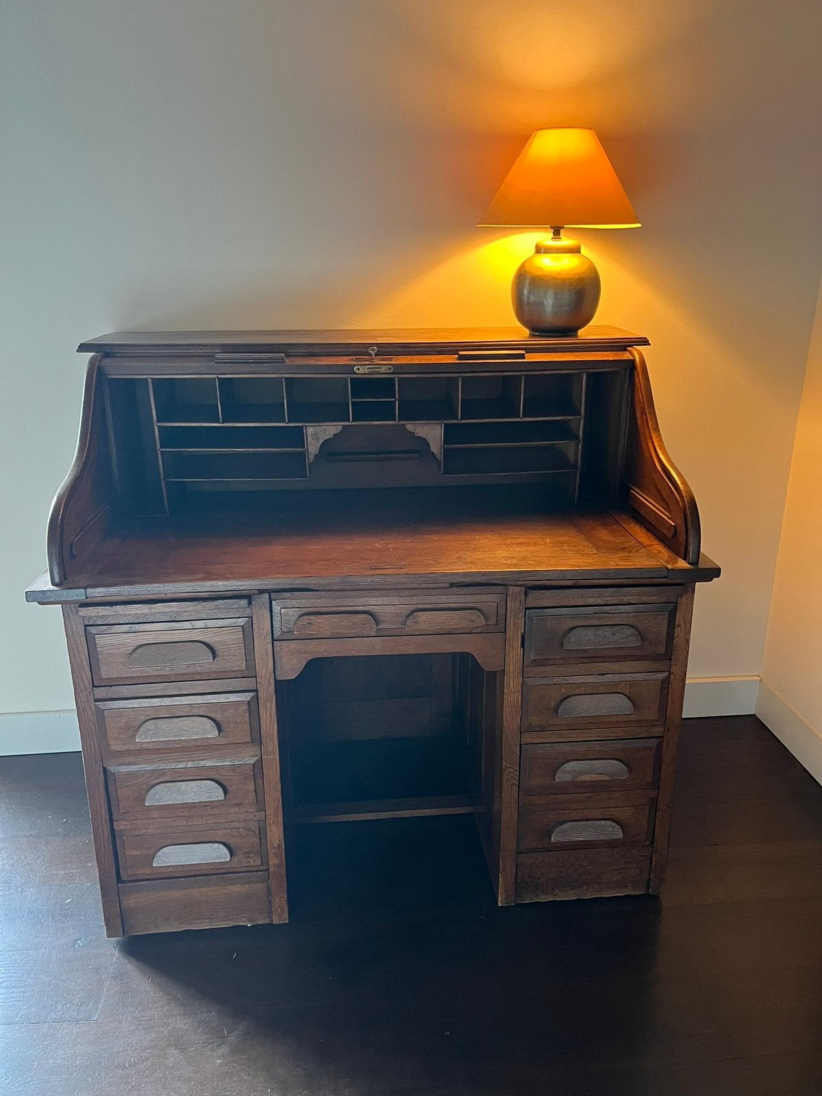 prachtig rolluik bureau uit de jaren 20, Huis en Inrichting, Kasten | Secretaires, Gebruikt, Ophalen