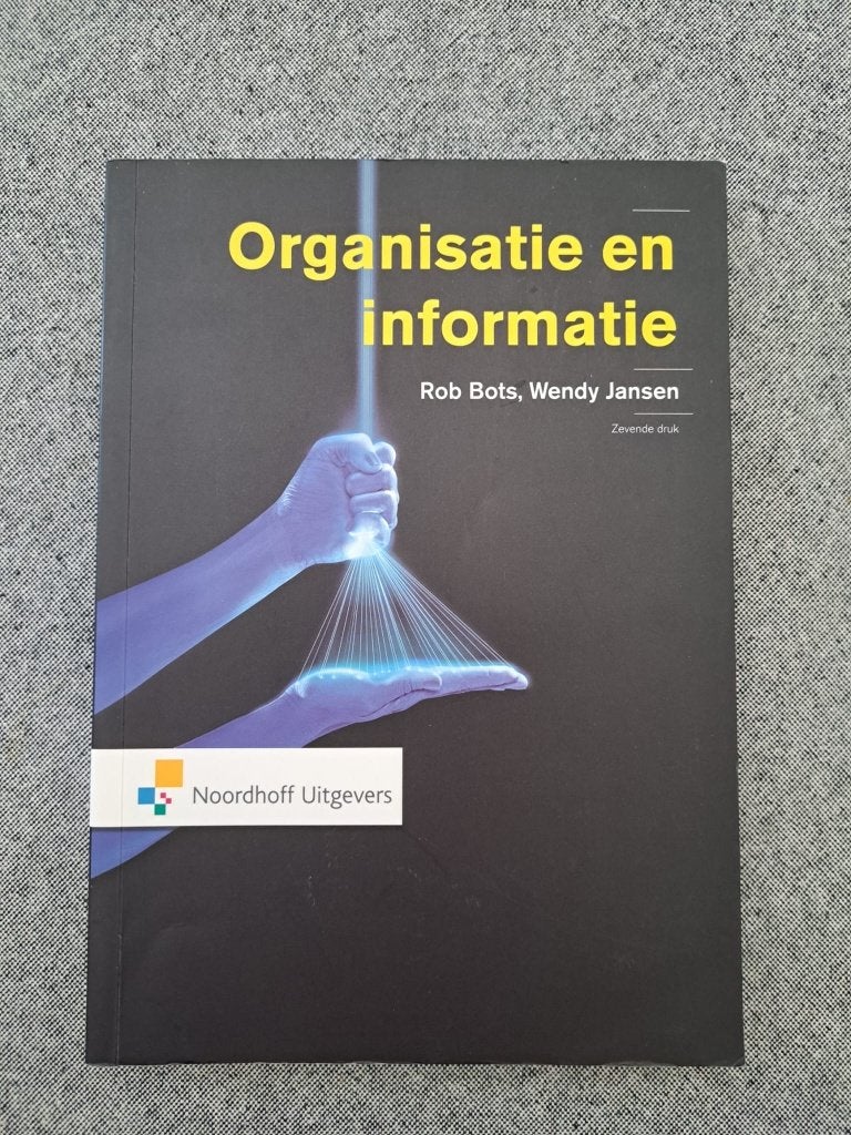 Studieboek: Organisatie en informatie  ISBN :9789001825805, Zo goed als nieuw, Noordhoff Uitgevers, Alpha, HBO