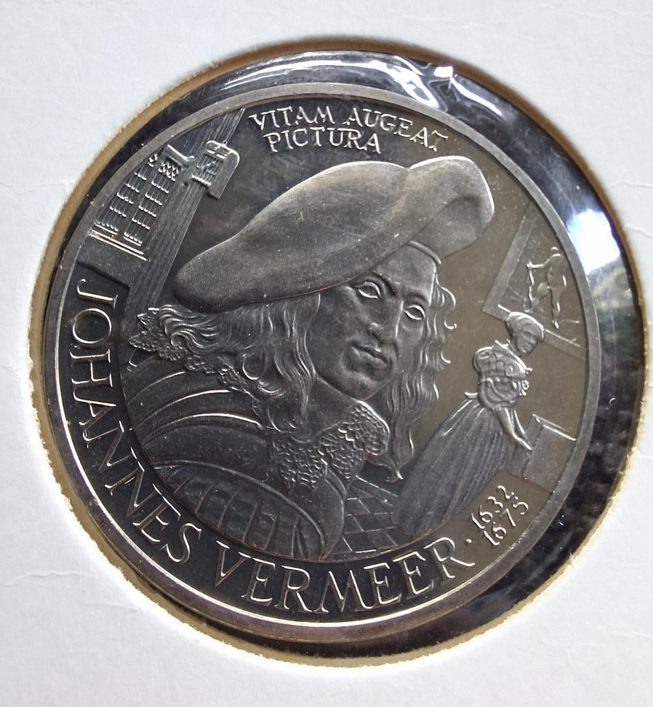 JOHANNES VERMEER 2,5 ECU 1096 (#12), Postzegels en Munten, Penningen en Medailles, Ophalen of Verzenden, Overige materialen, Nederland
