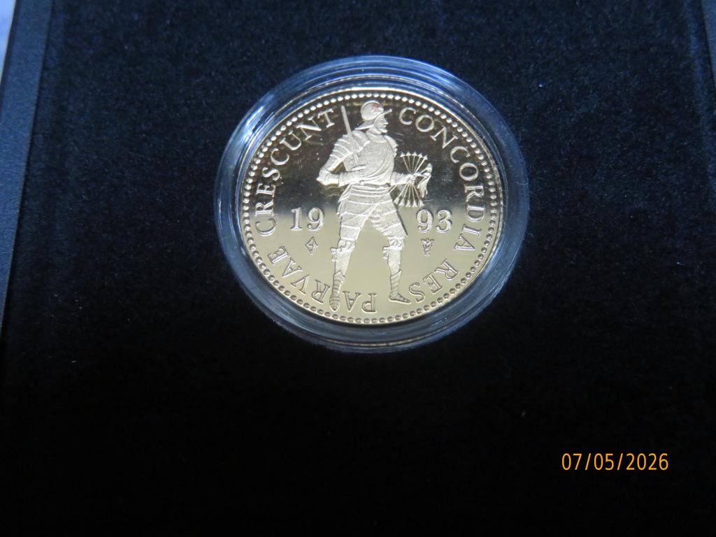No.450- Gouden Enkel Dukaat 1993 Proof munt, Koningin Beatrix, Losse munt, Goud, Overige waardes