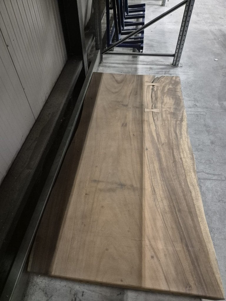 Suar boomstamblad 900x2000, Huis en Inrichting, Tafels | Eettafels, Boomstam, 50 tot 100 cm, 150 tot 200 cm, Nieuw