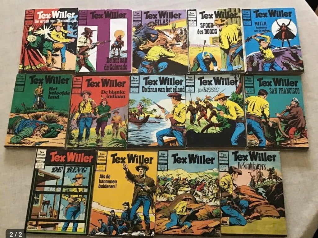 14 diverse “Tex Willer” classics, Meerdere comics, Ophalen of Verzenden, Gelezen, Europa