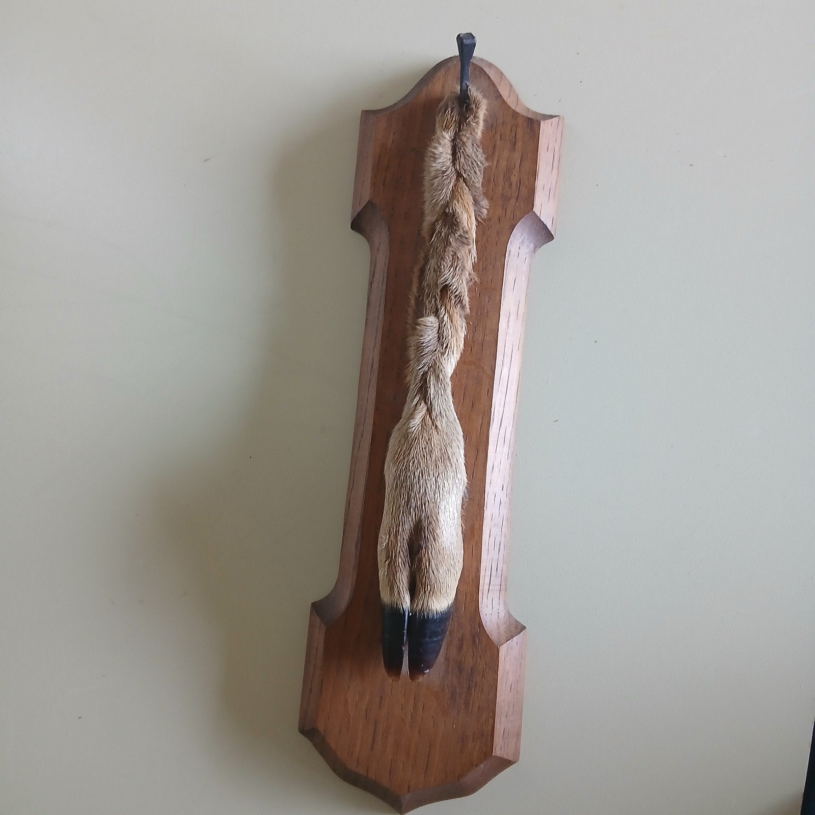Retro, vintage hertenpoot op wandbord, Ophalen of Verzenden, Hert