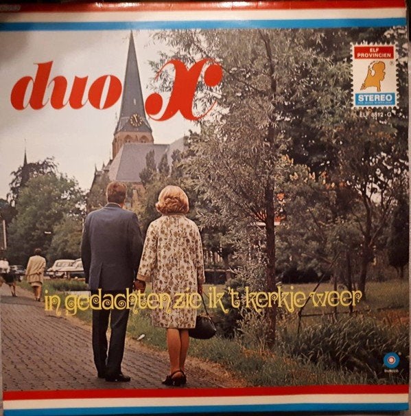 Duo x ‎  in gedachten zie ik het kerkje weer lp, Gebruikt, Levenslied of Smartlap, 12 inch, Inclusief binnenhoes