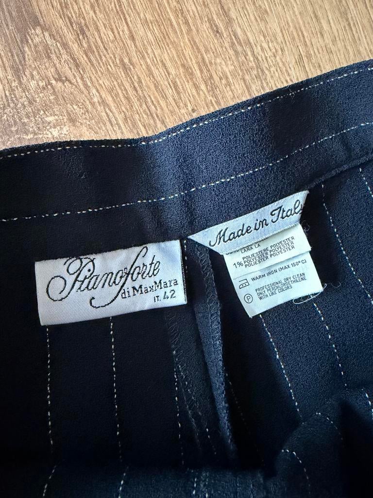 Pianoforte di MaxMara gestreepte broek, maat 42, Blauw, Maat 42/44 (L), Ophalen of Verzenden, Zo goed als nieuw