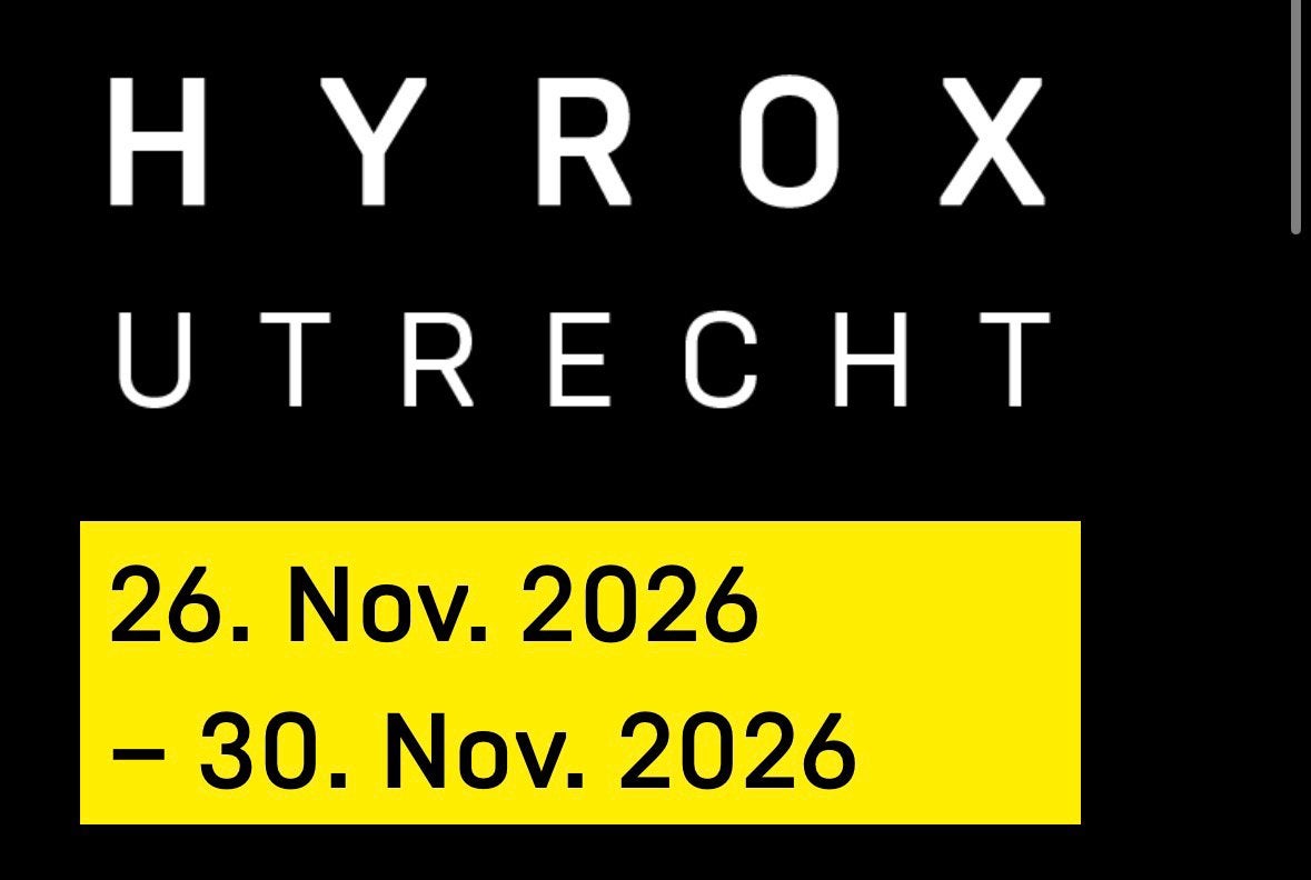 HYROX Utrecht 26 november 2026 – Startbewijs men solo, Eén persoon