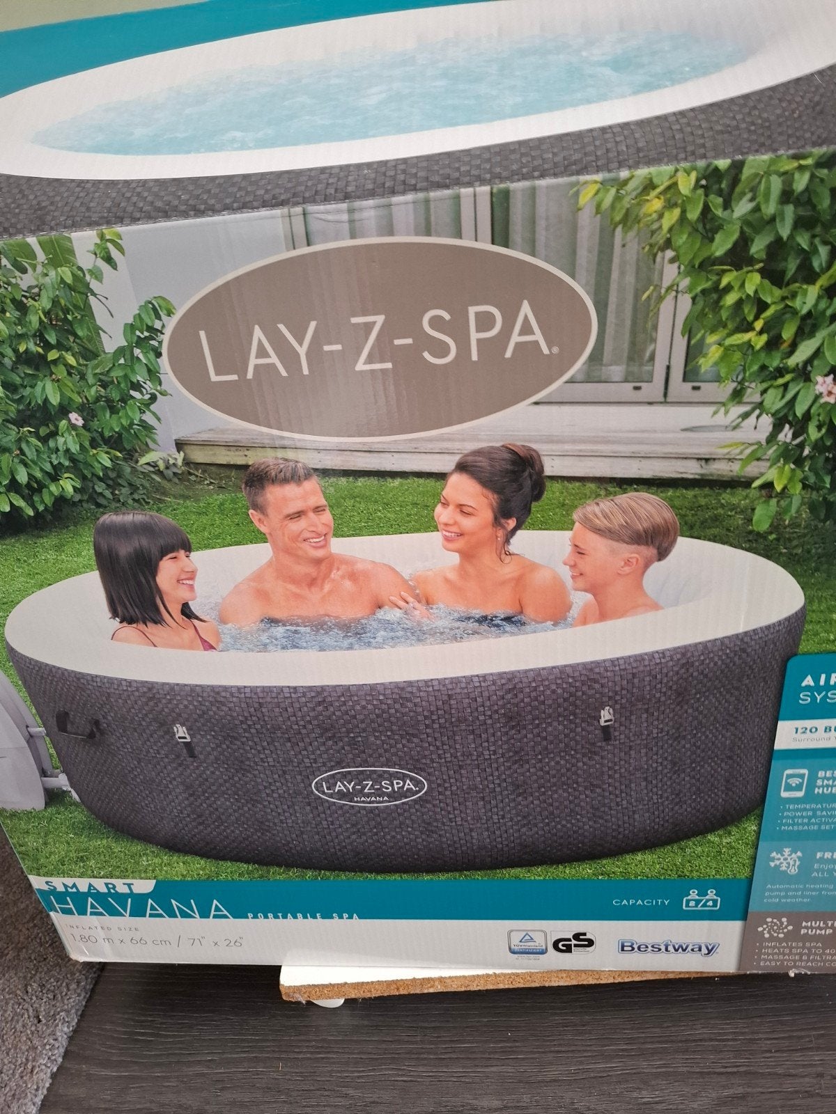 Lay-Z-Spa Smart Havana Portable Spa - Nieuw in doos, Ophalen, Minder dan 80 cm, Opblaaszwembad, Rond