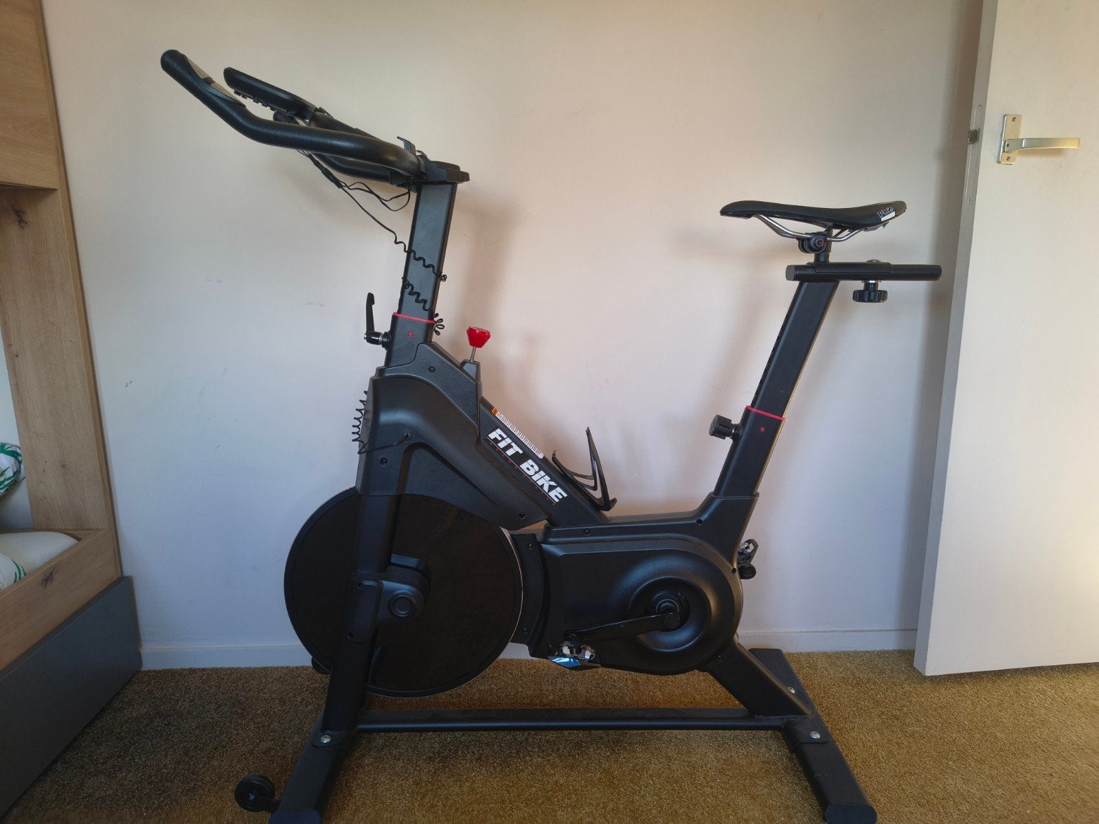 Indoor/Spinningfiets met SPD pedalen en sportzadel, Sport en Fitness, Ophalen, Gebruikt, Spinningfiets, Metaal