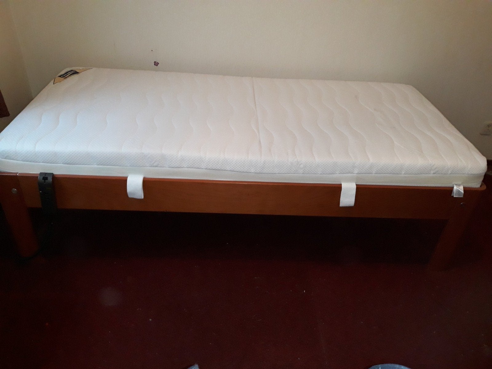 Mooi Auping Auronde bed 200x90, 90 cm, Eenpersoons, Bruin, Ophalen of Verzenden