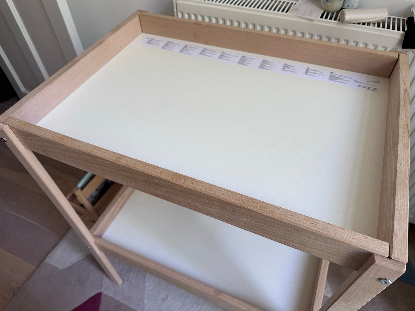 IKEA Verschoontafel met kussen en bakjes - Zo goed als nieuw, Minder dan 75 cm, 70 cm of meer, Ophalen of Verzenden, Zo goed als nieuw