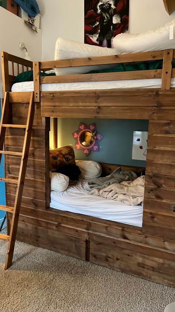 Stapelbed / hoogslaper en bedstee, Kinderen en Baby's, Kinderkamer | Stapelbedden en Hoogslapers, Ophalen, Gebruikt, Hoogslaper