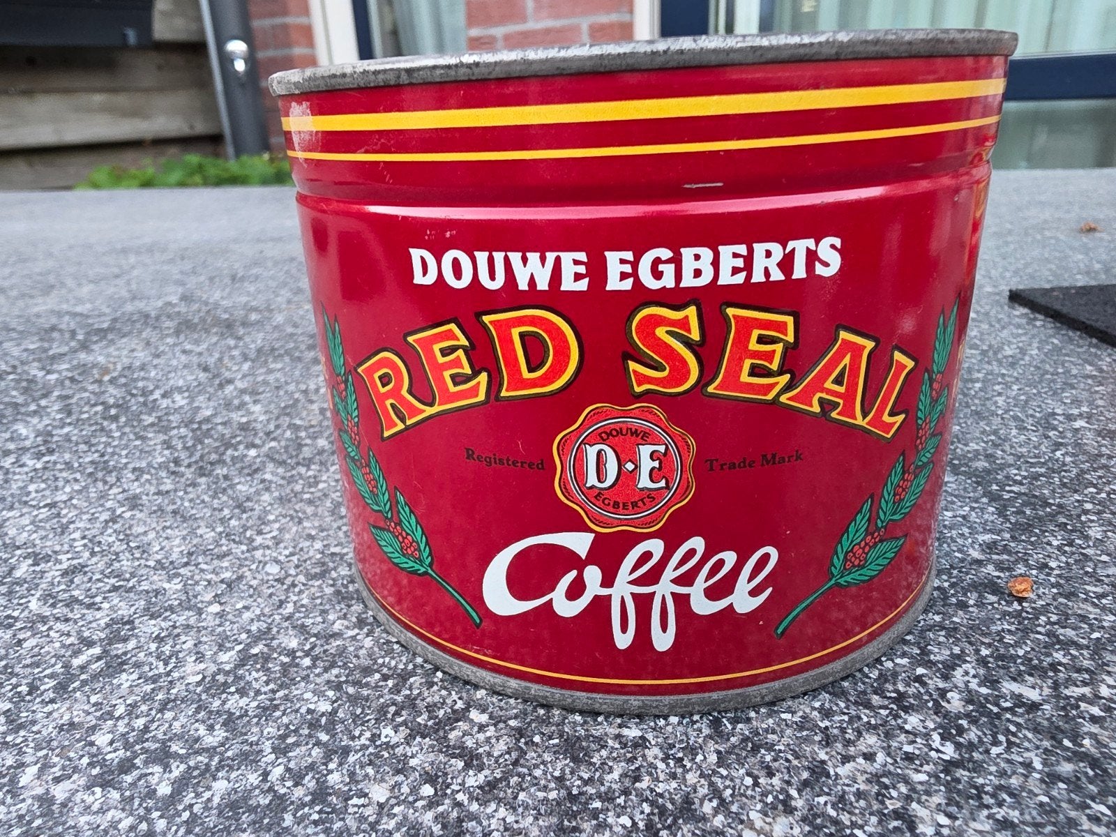 Vintage Douwe Egberts Red Seal Koffieblik, Verzamelen, Blikken, Ophalen of Verzenden