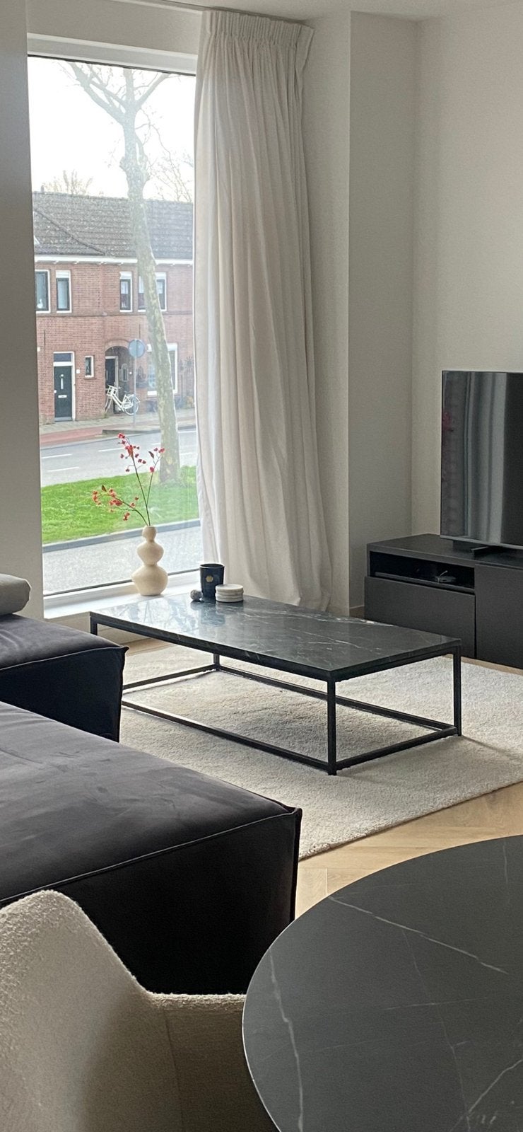 Marmer salontafel, Ophalen, Gebruikt, Rechthoekig, 50 tot 100 cm