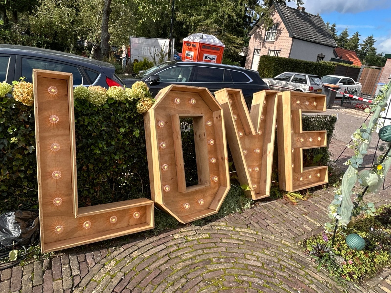 Love letters hout. 125cm hoog. Werken top. Bieden, Ophalen of Verzenden, Zo goed als nieuw