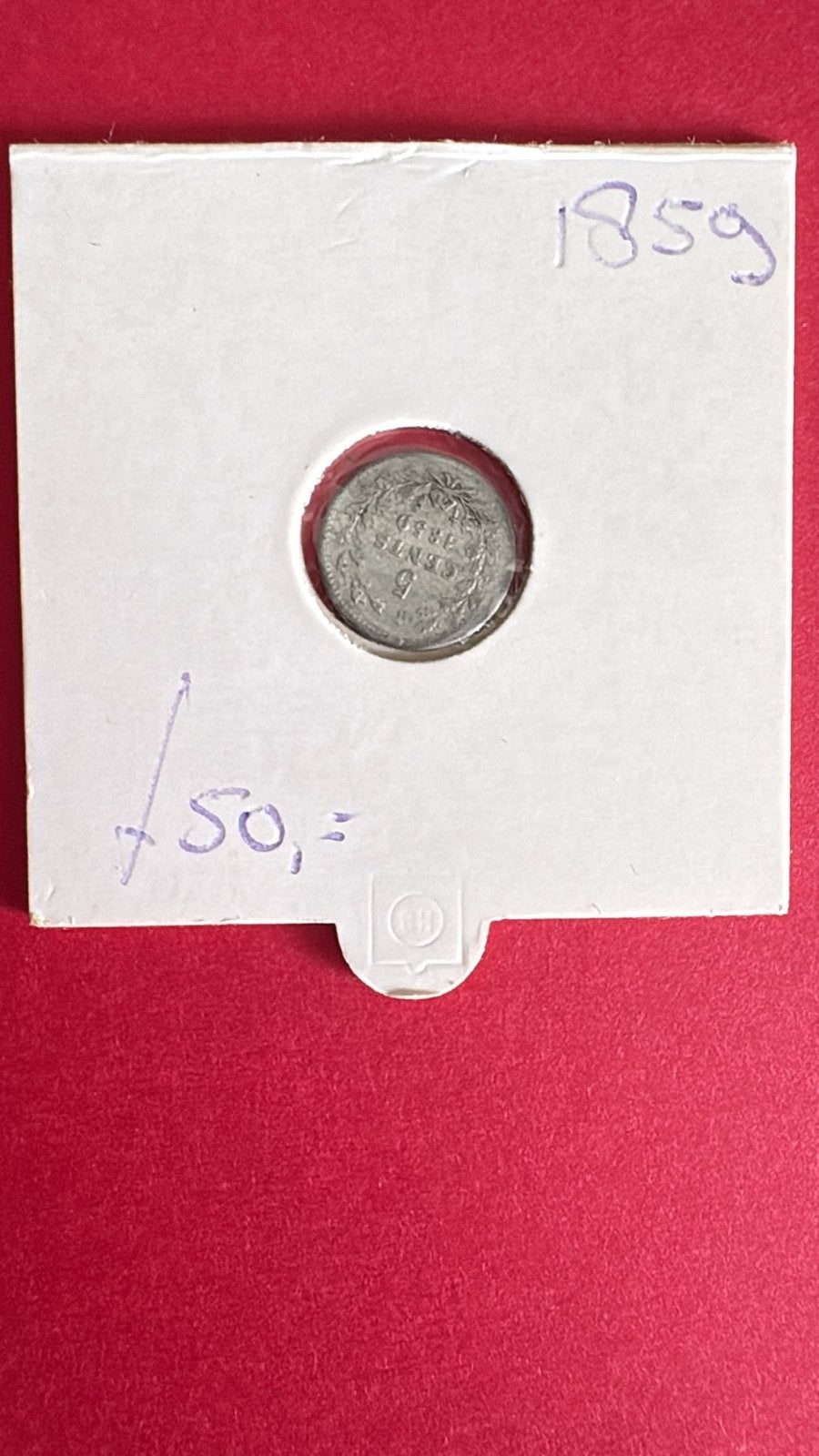 Zilveren 5 Cent 1859 – Koning Willem III (Stuiver), Ophalen of Verzenden, Koning Willem III, 5 cent