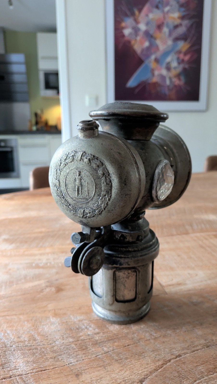 Antieke Carbidlamp H. Lohmann Werke Bielefeld begin 1900, Ophalen of Verzenden