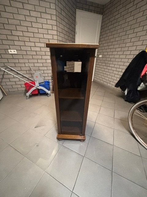 Audio meubel donker echt eiken, goede staat, Ophalen, Minder dan 50 cm, Gebruikt, 100 tot 150 cm