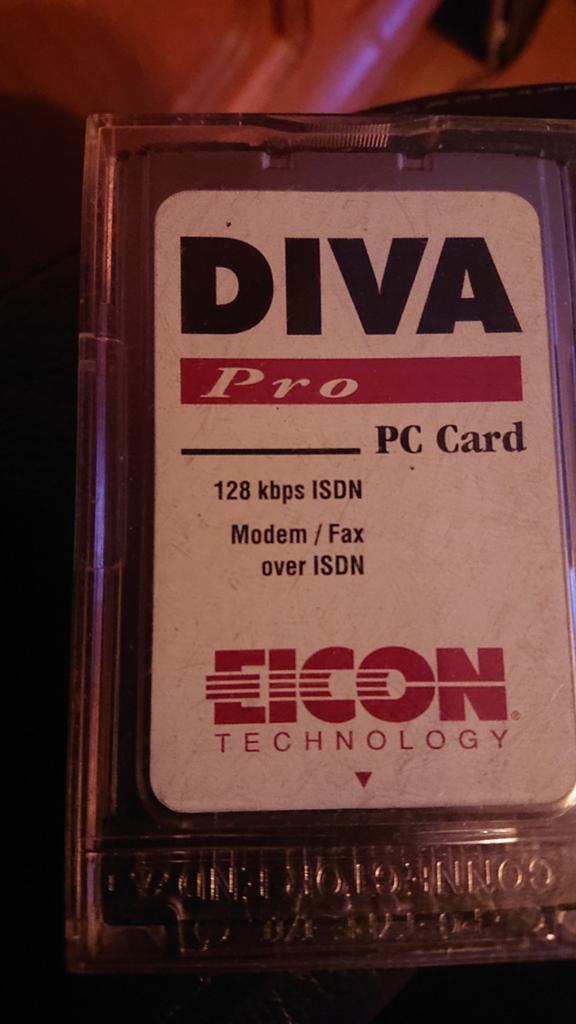 Eicon Diva Pro pccard voor laptop, Ophalen of Verzenden, Zo goed als nieuw, Eicon