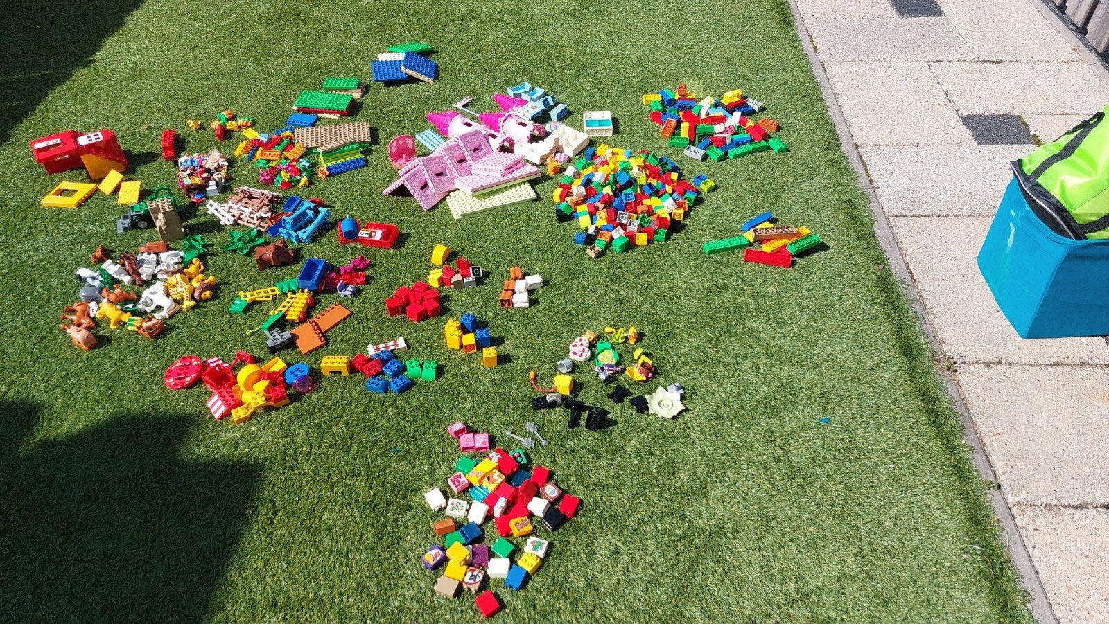 Grote partij DUPLO: Kasteel, Dieren, Poppetjes & Bouwstenen, Ophalen, Gebruikt, Inclusief minifiguren, Overige thema's