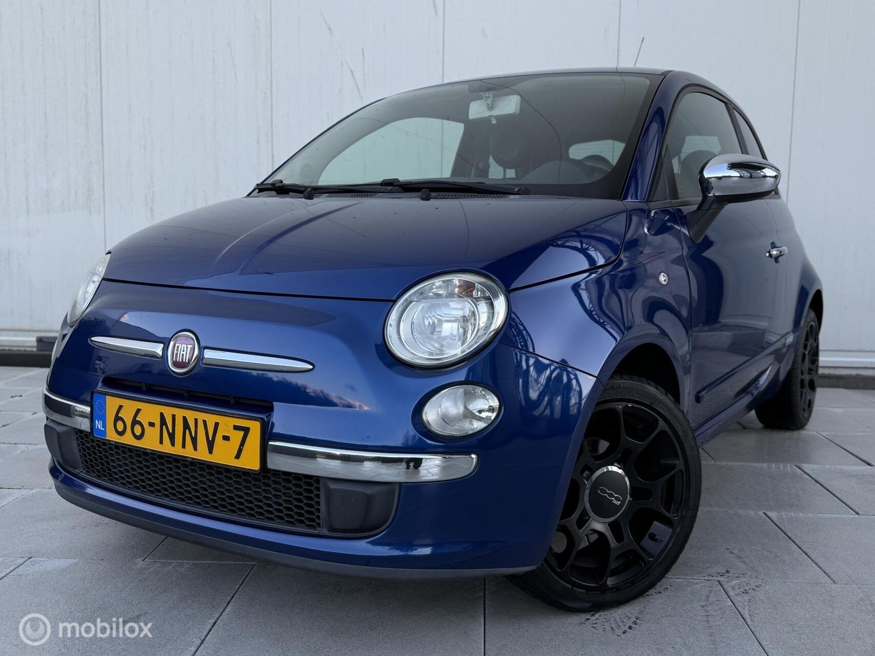 Fiat 500 1.2 Lounge Automaat Airco CarPlay Dark Blue Edition, Euro 5, Gebruikt, 1242 cc, 4 cilinders