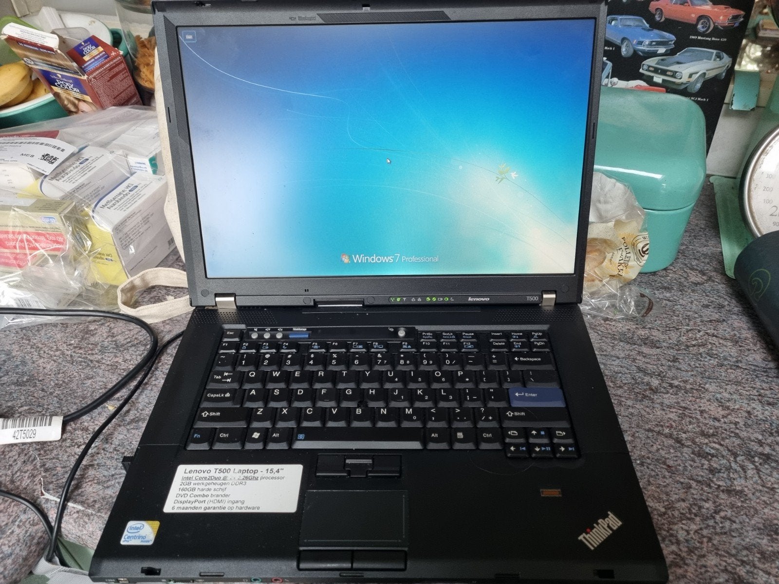Laptop LENOVO T500 15.4 inch, Ophalen of Verzenden, Lenovo