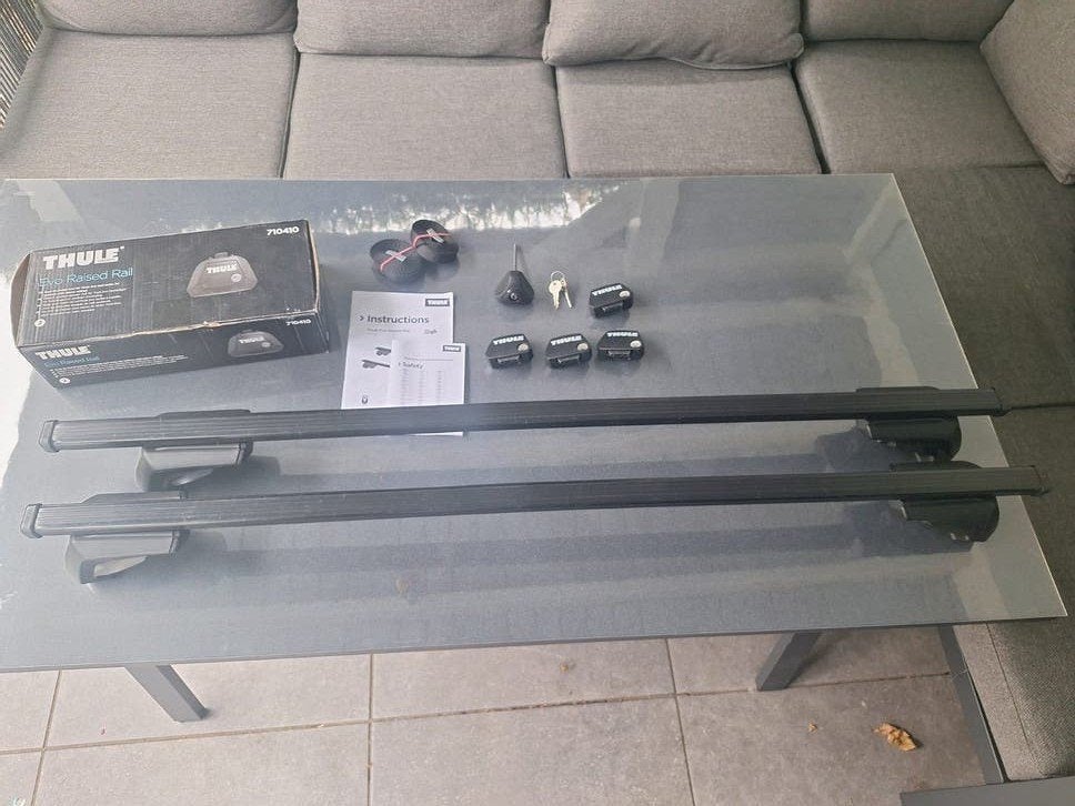 Thule Evo Raised Rail dakdragerset, Auto diversen, Dakdragers, Ophalen, Gebruikt