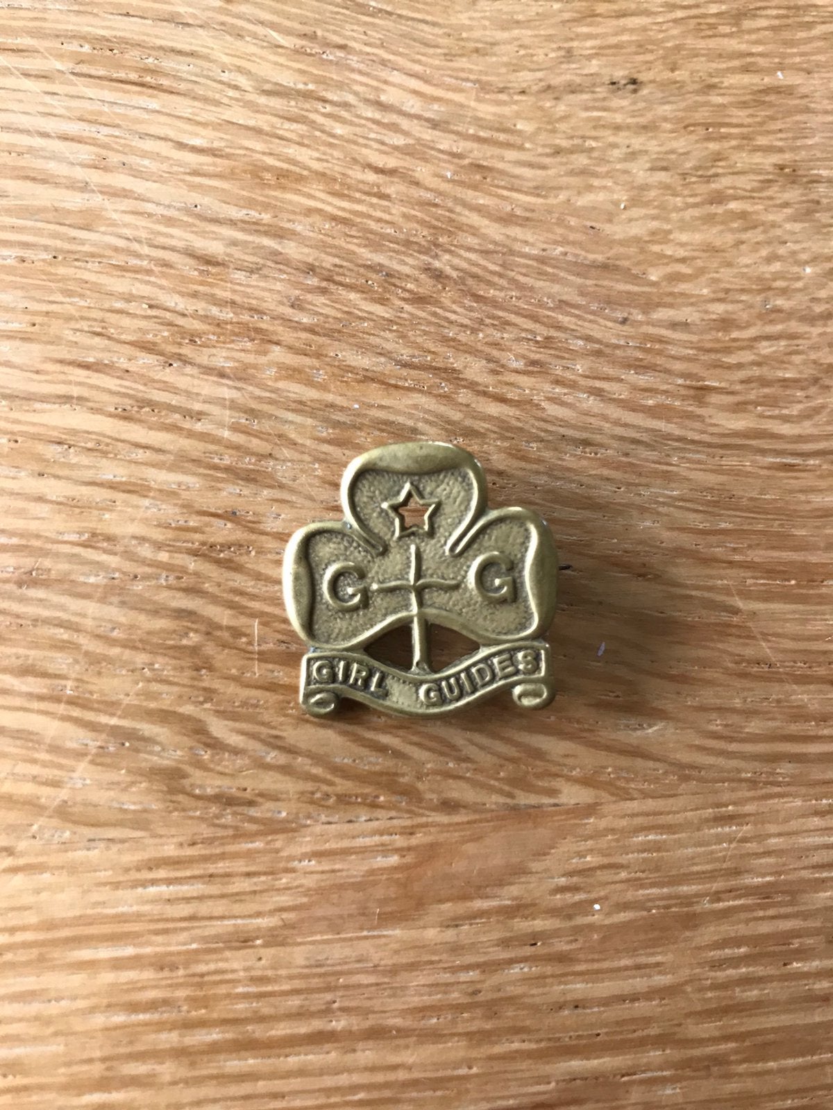 Speldje/broche GG girl guides, Ophalen of Verzenden, Gebruikt, Embleem, Speld of Insigne