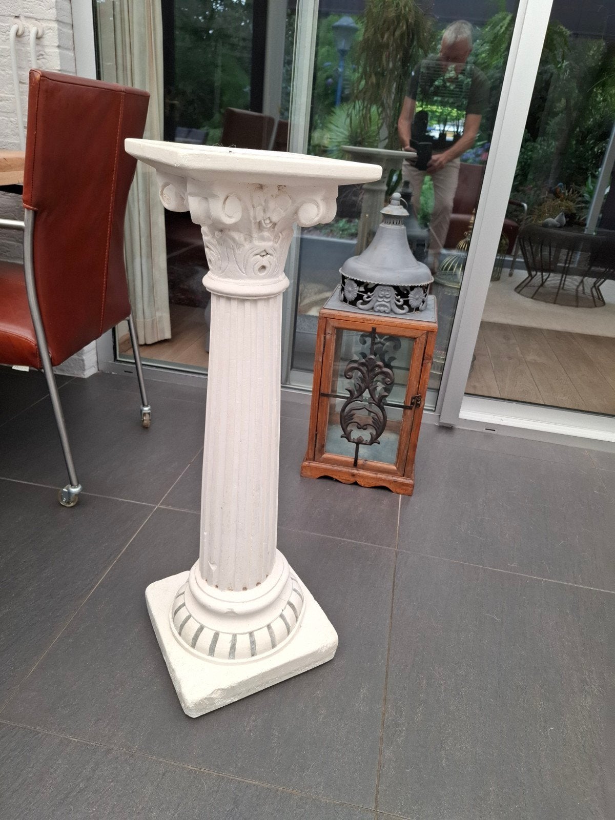 Decoratieve zuil / sokkel - wit, Ophalen, Gebruikt