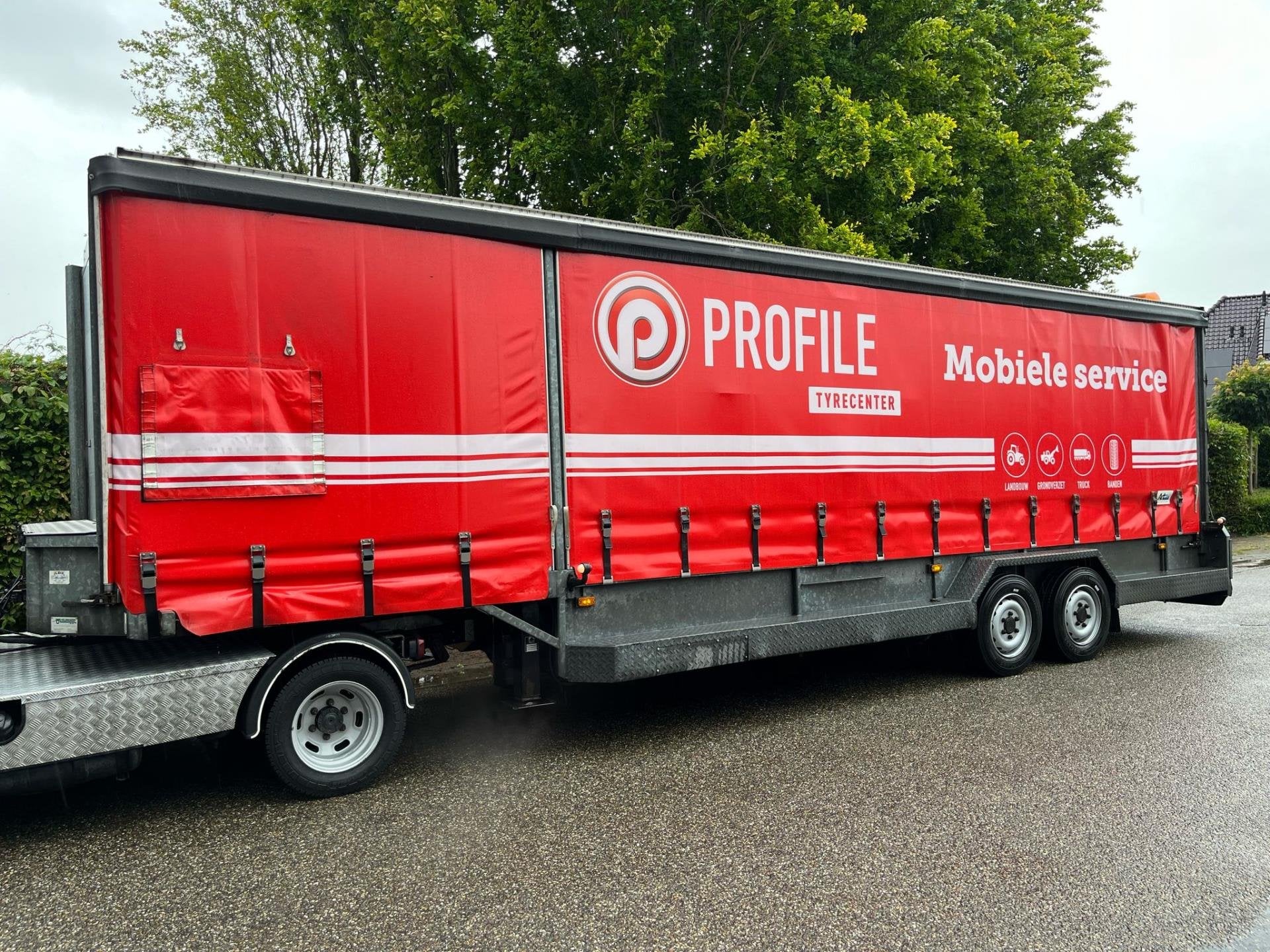 Veldhuizen P 33-2 8 T , kuipdieplader met schuifzeil be ople, Auto's, Overige brandstoffen, Origineel Nederlands, Bedrijf, Aanhangers en Opleggers