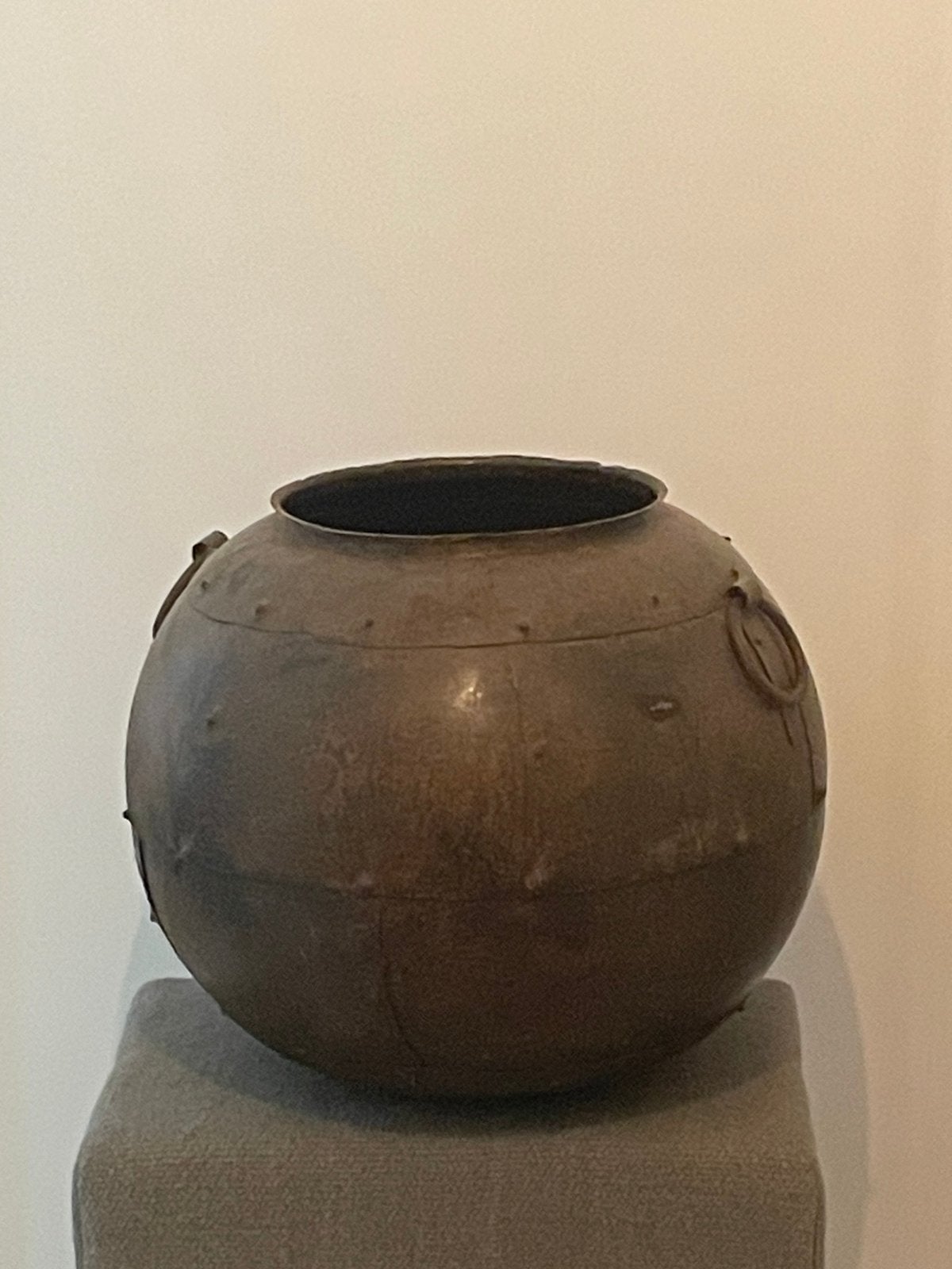 Mooie grote metalen pot/waterkruik sober, Ophalen of Verzenden, Zo goed als nieuw