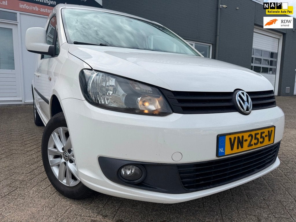 Volkswagen Caddy 1.6 TDI van 1ste Eig met parkeersensoren en, Voorwielaandrijving, Euro 5, Stof, Gebruikt