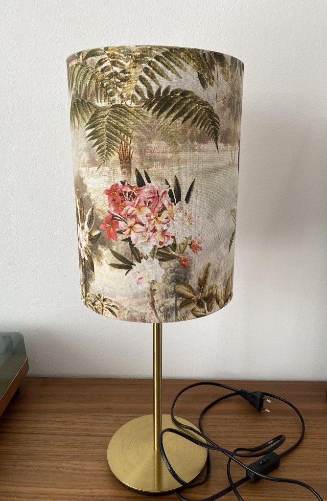 IKEA SKAFTET tafellamp met Loulou lampenkap, Ophalen, Gebruikt, Meerkleurig, 43 cm