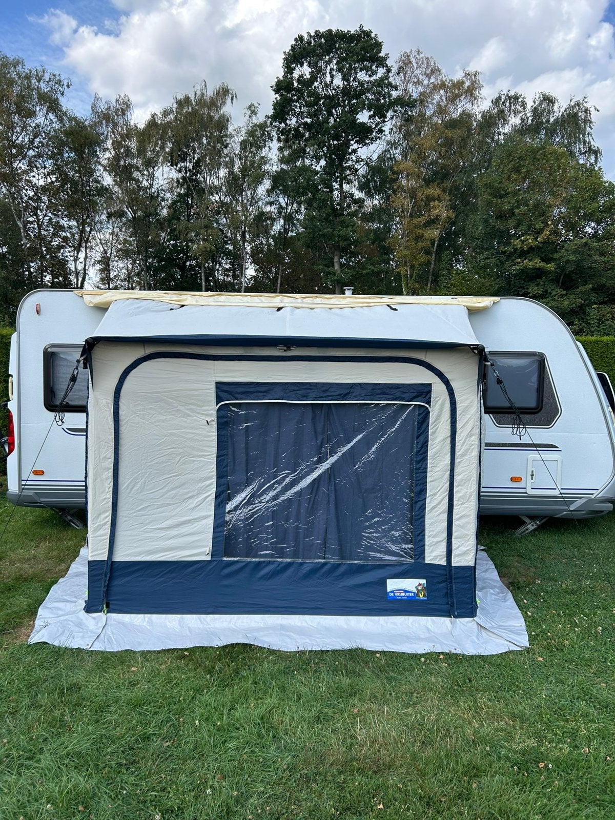 2 minuten voortent in zak, 3,5 meter breed en 2,5 meter diep, Ophalen, Zo goed als nieuw