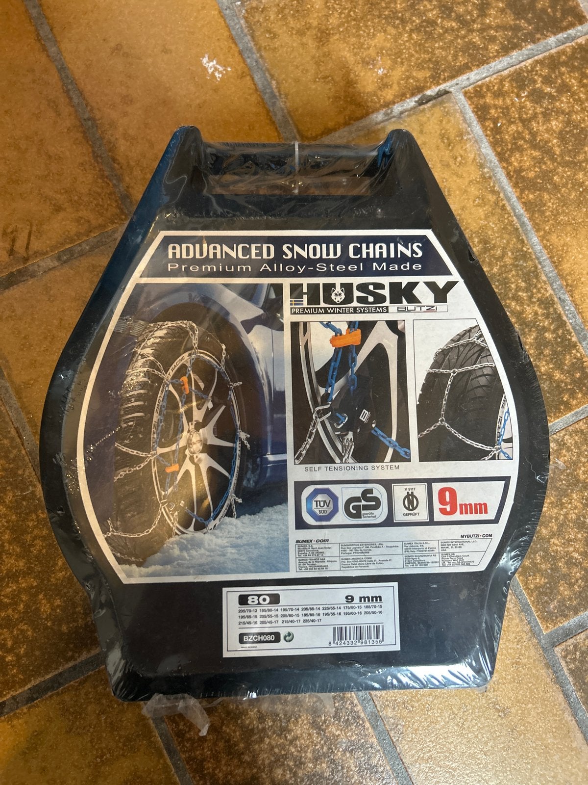 Husky Sneeuwkettingen 9mm - Maat 80, Ophalen of Verzenden, Nieuw