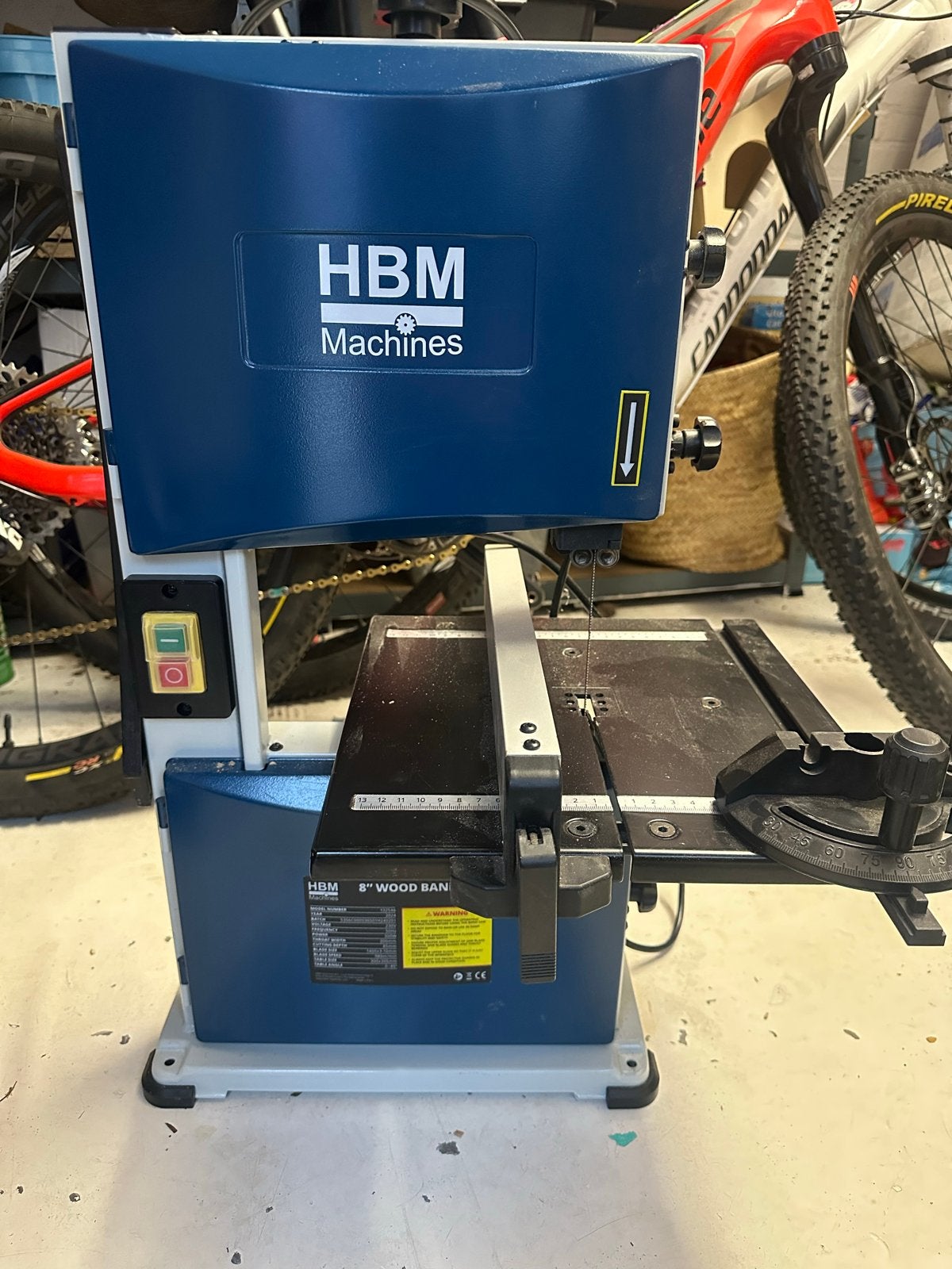 HBM 8" Houtlintzaag - Nieuwstaat, Krachtig en Compact, Doe-het-zelf en Verbouw, Gereedschap | Zaagmachines, 70 mm of meer, Ophalen of Verzenden