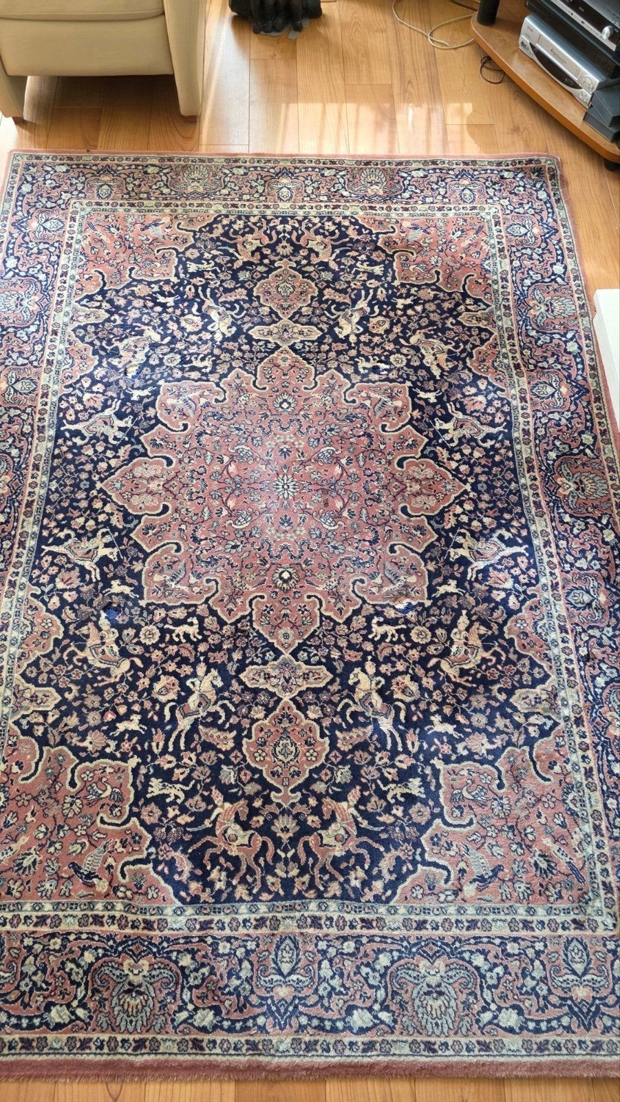 Prachtig Perzisch tapijt - Hamadir - 170x240 cm, Ophalen, Gebruikt, Blauw, 150 tot 200 cm