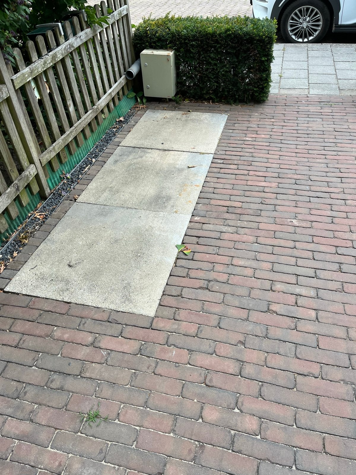 Gratis 3 terrastegels 80cm x 80cm, Ophalen, Gebruikt, Minder dan 5 m², Beton