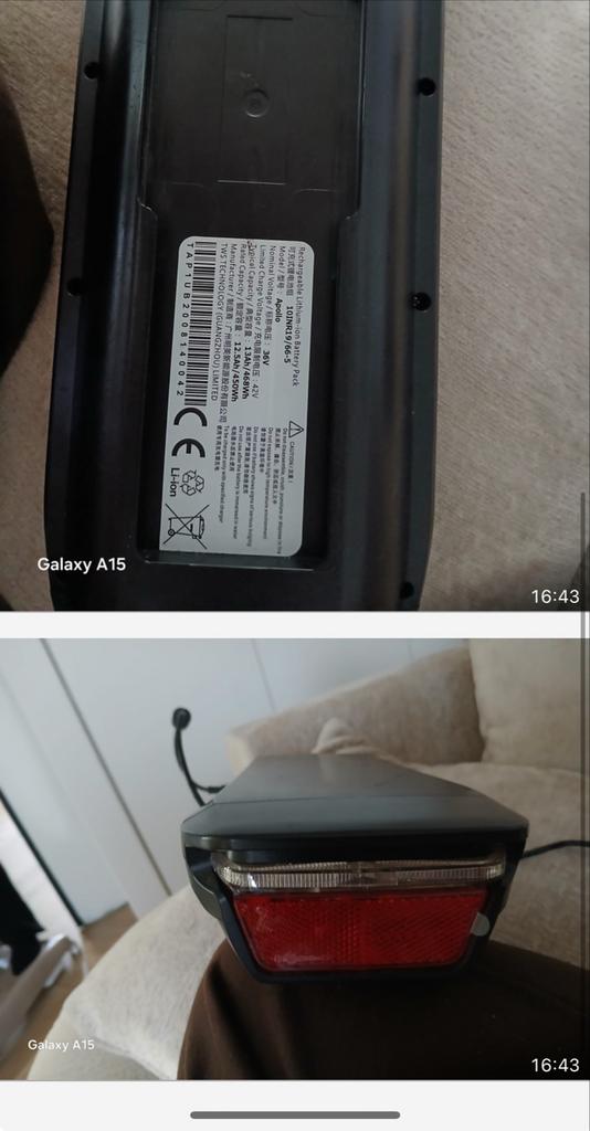 Vogue Apollo accu 36V defect voor revisie, Ophalen of Verzenden, Gebruikt