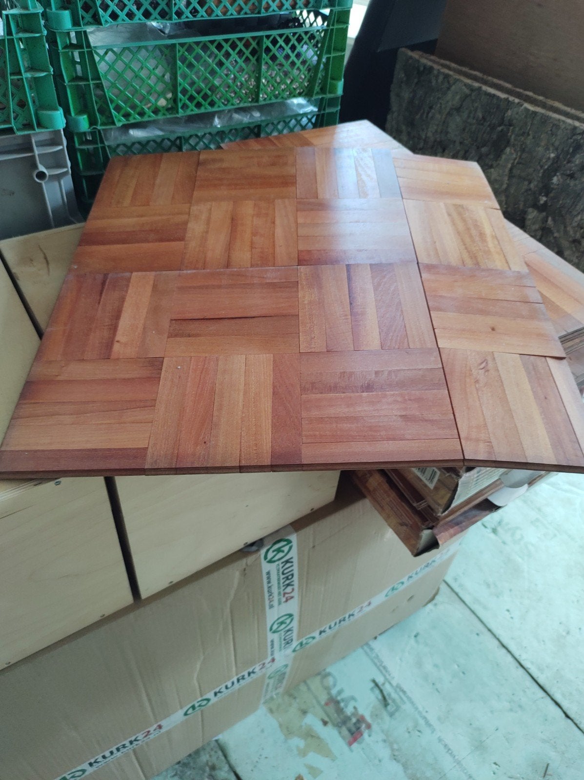teak tegels massief gratis, Ophalen, Nieuw, Parket