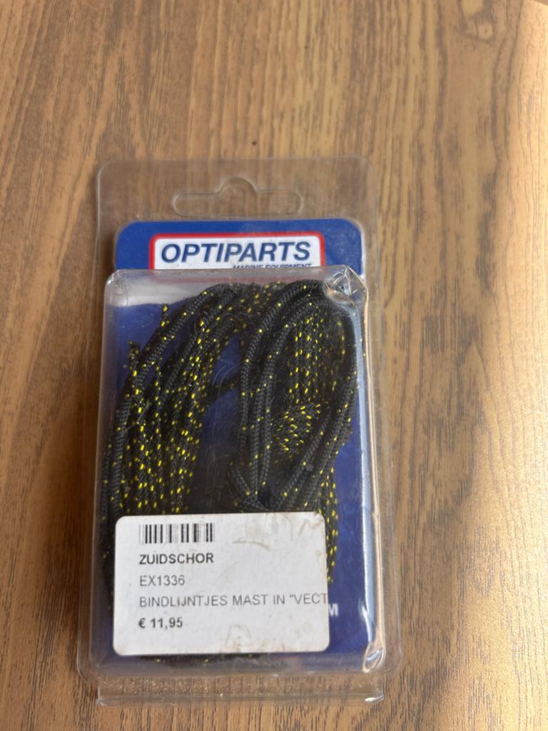 Optiparts Zuidschor Bindlijntjes Mast in "Vectran", Watersport en Boten, Ophalen of Verzenden, Nieuw, Lijn of Blok